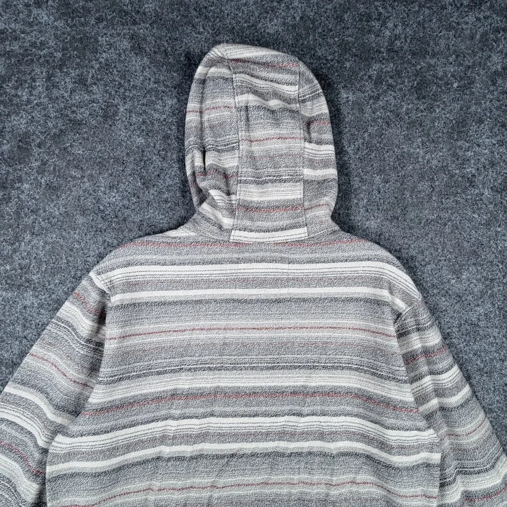 O Neill Bavaro Hoodie Mens Small Multicolor Striped Ribbed Trim Standard Fit